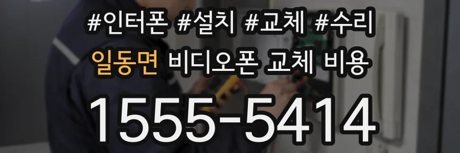 일동면 비디오폰 교체 비용