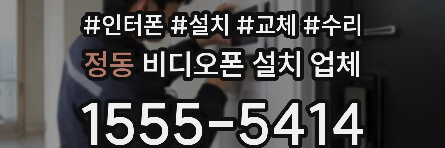 정동 비디오폰 설치 업체