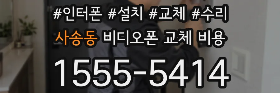 사송동 비디오폰 교체 비용