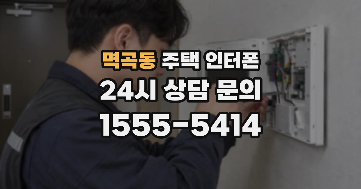 멱곡동 주택 인터폰