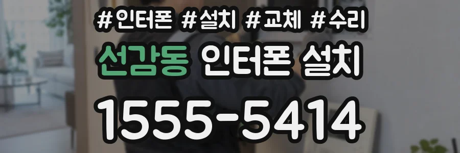 선감동 인터폰 설치