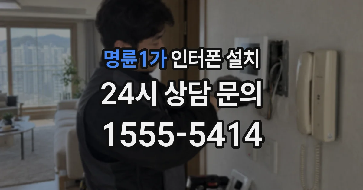 명륜1가 인터폰 설치