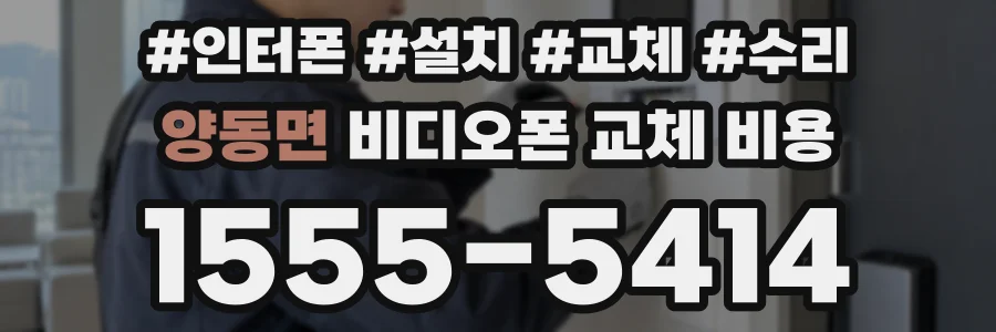 양동면 비디오폰 교체 비용