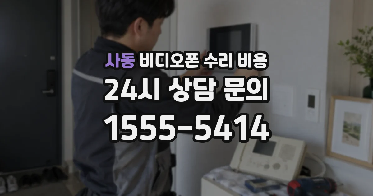 사동 비디오폰 수리 비용