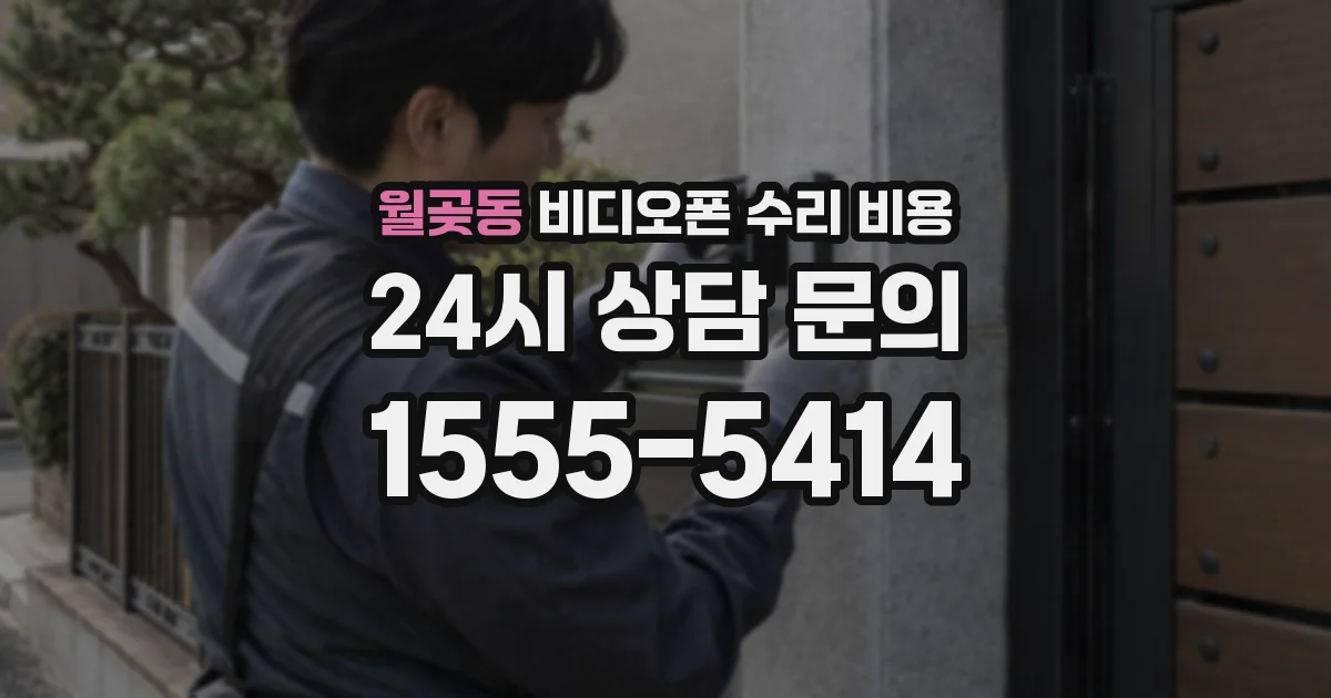 월곶동 비디오폰 수리 비용