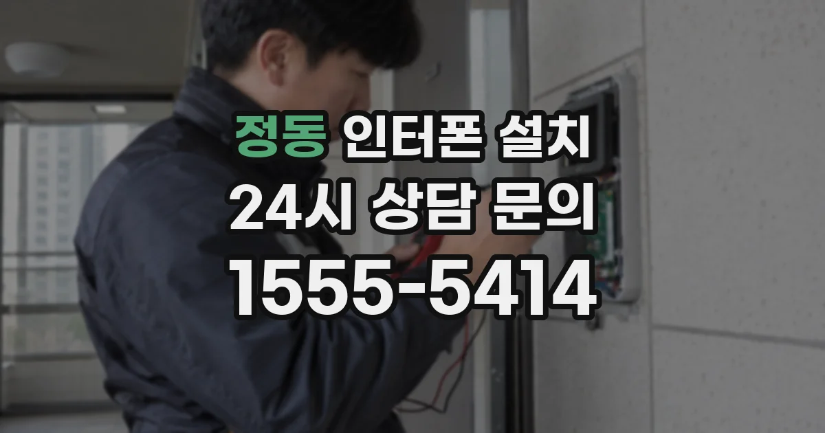 정동 인터폰 설치