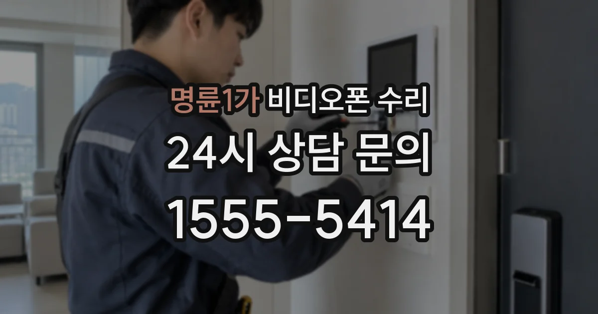 명륜1가 비디오폰 수리