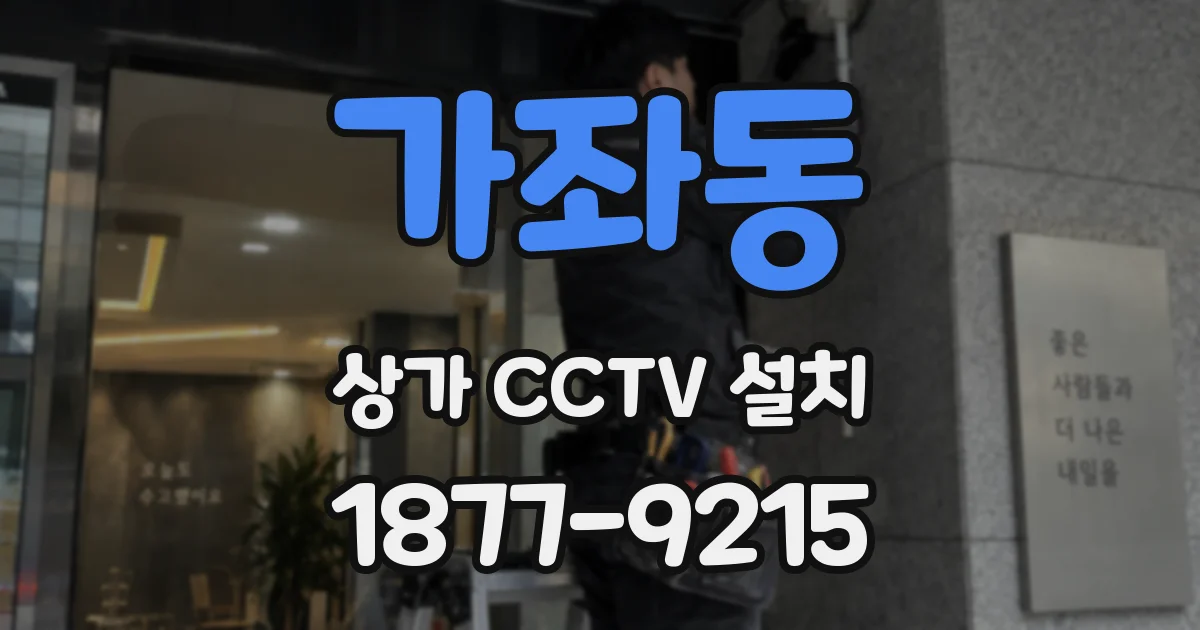 가좌동 상가 CCTV 설치