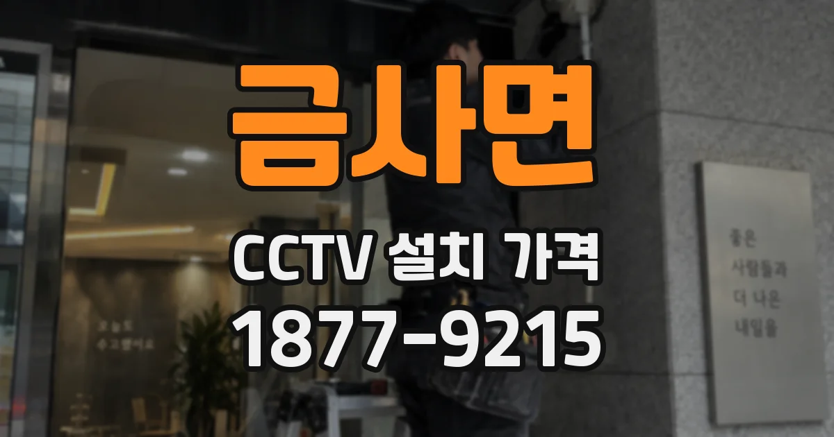 금사면 CCTV 설치 가격
