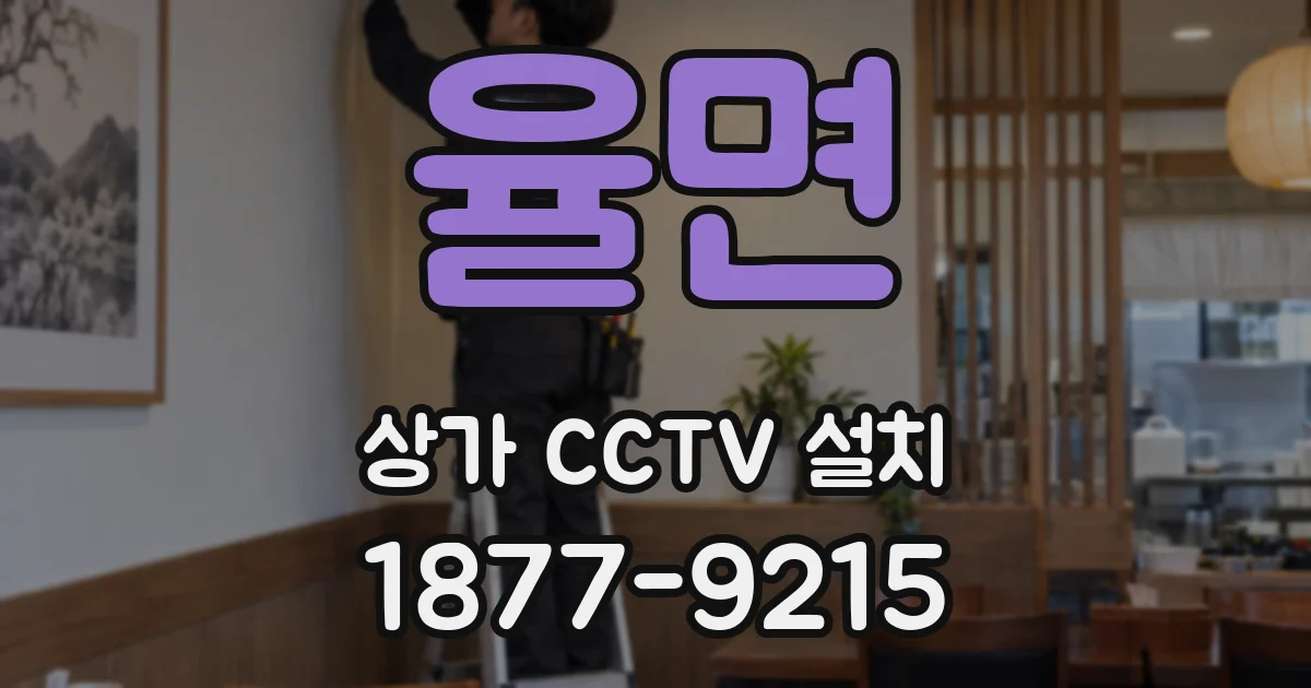 율면 상가 CCTV 설치