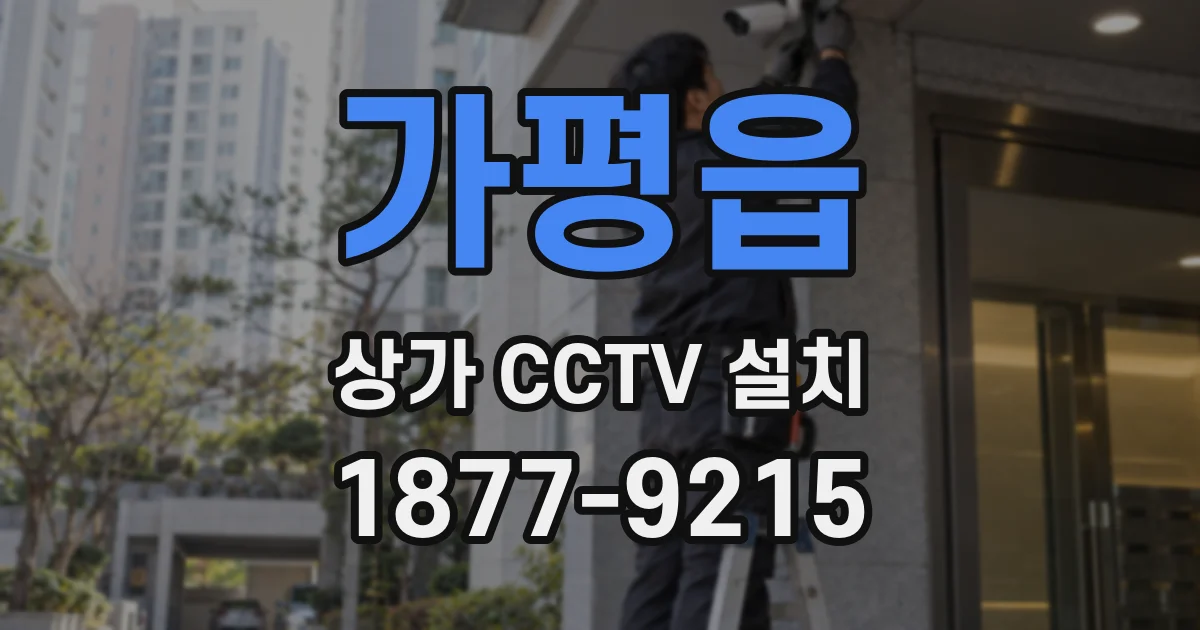 가평읍 상가 CCTV 설치