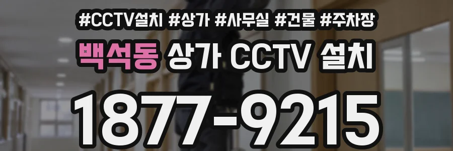 백석동 상가 CCTV 설치