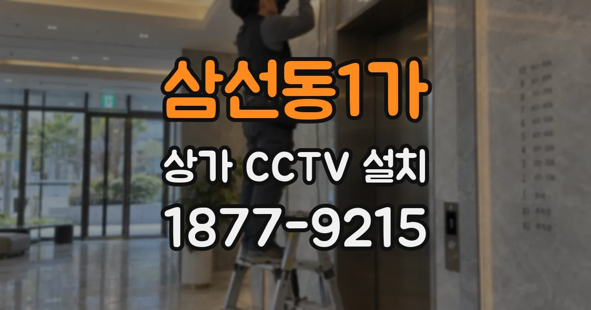 삼선동1가 상가 CCTV 설치