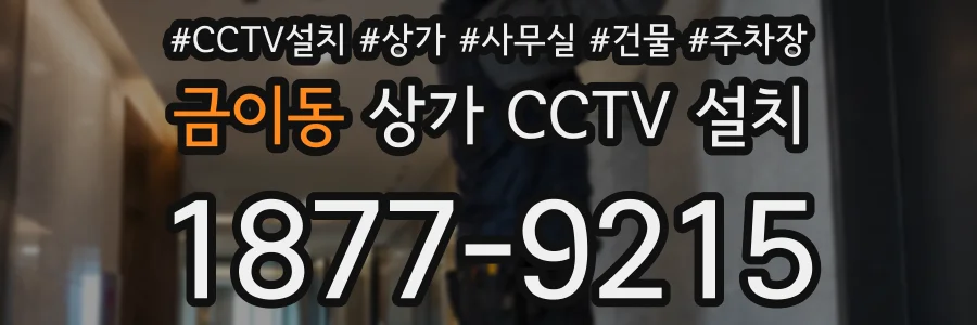 금이동 상가 CCTV 설치