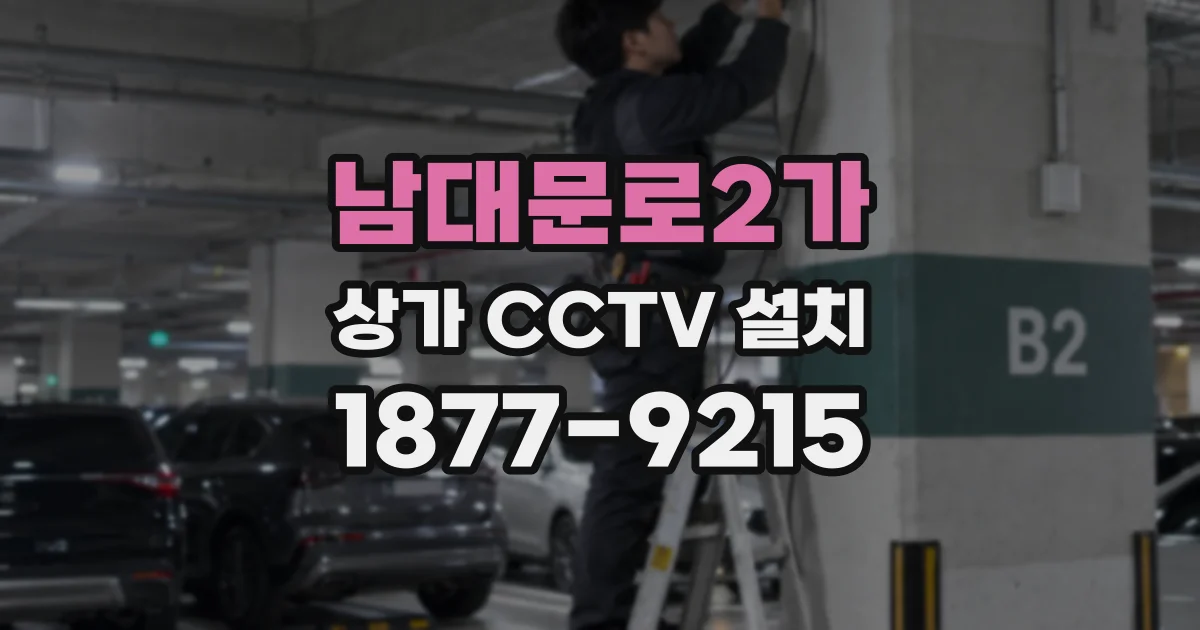 남대문로2가 상가 CCTV 설치