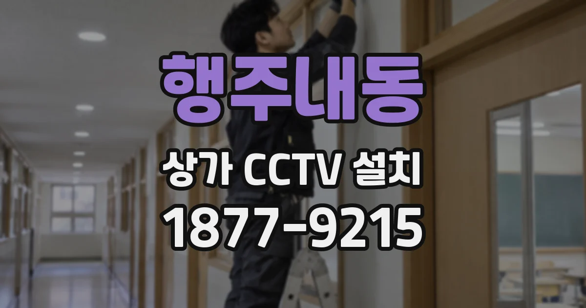 행주내동 상가 CCTV 설치