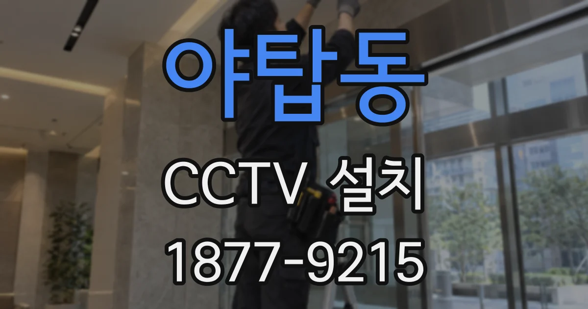 야탑동 CCTV 설치