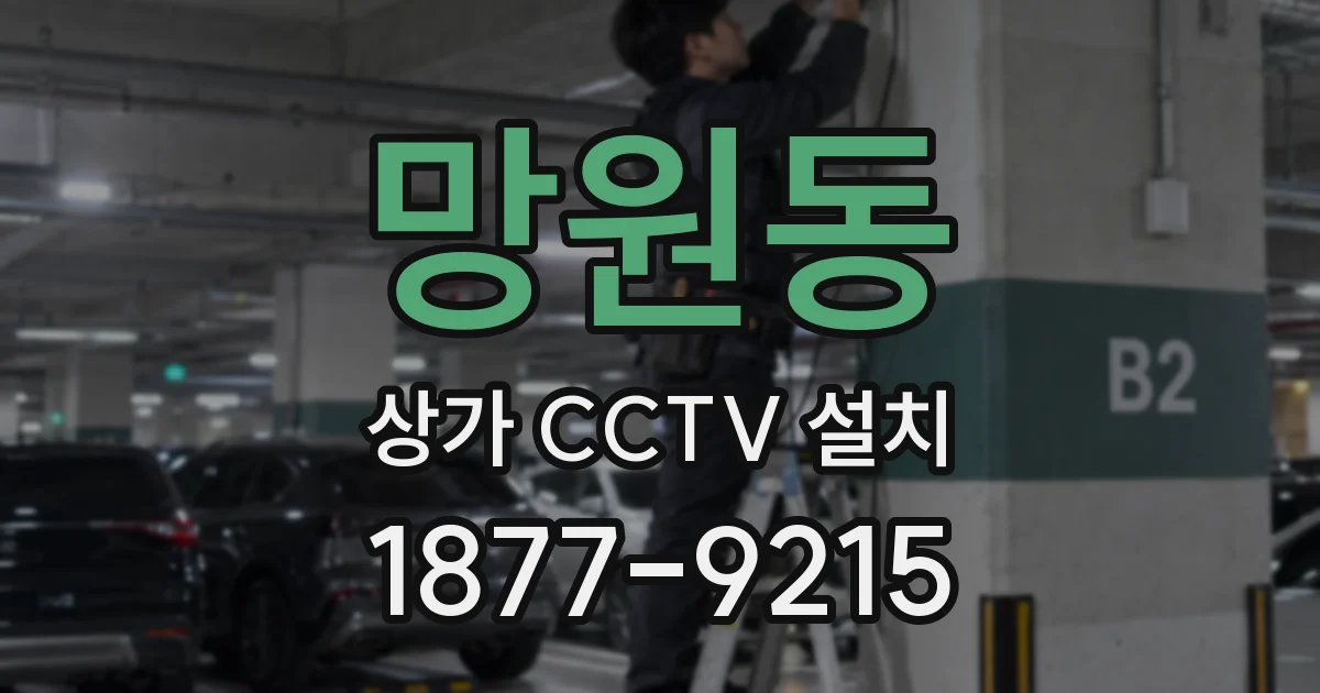 망원동 상가 CCTV 설치