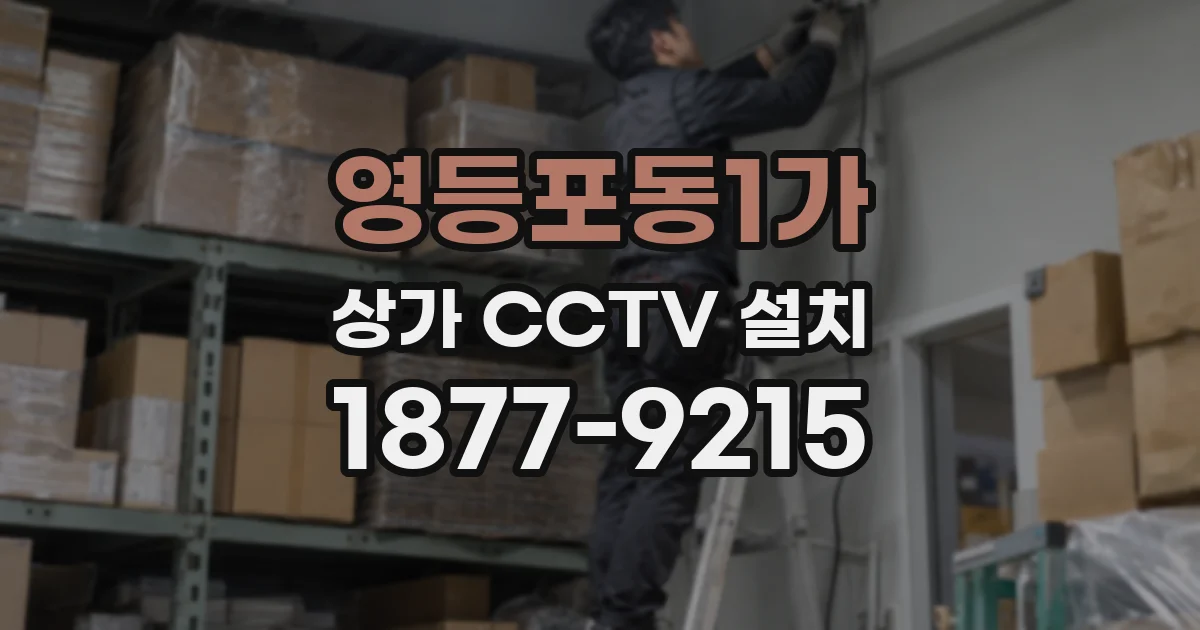 영등포동1가 상가 CCTV 설치