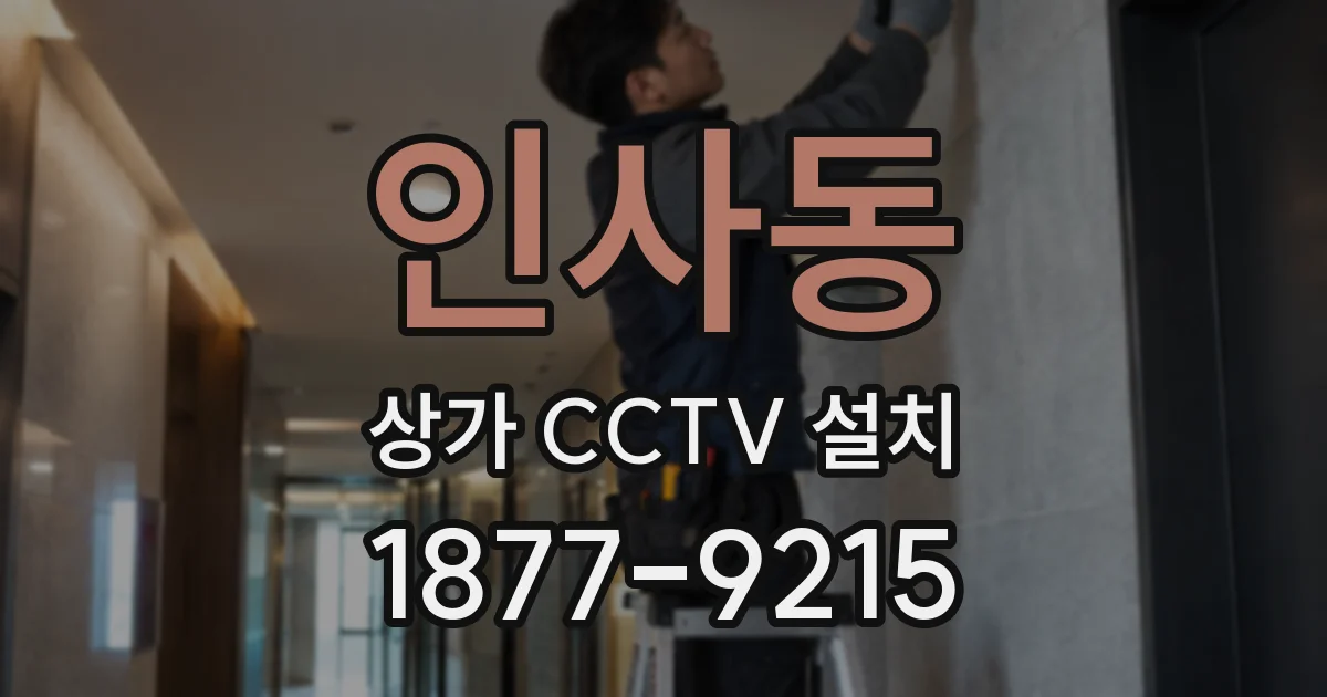 인사동 상가 CCTV 설치