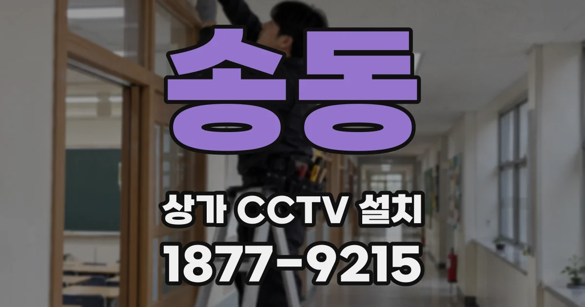송동 상가 CCTV 설치