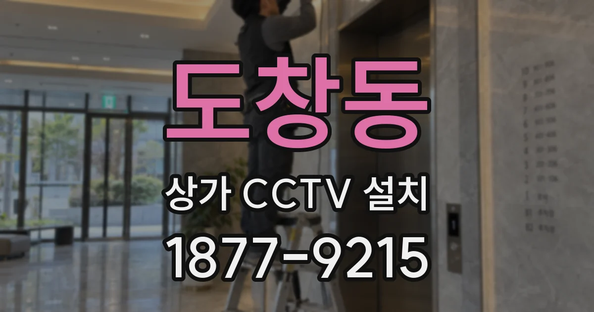 도창동 상가 CCTV 설치