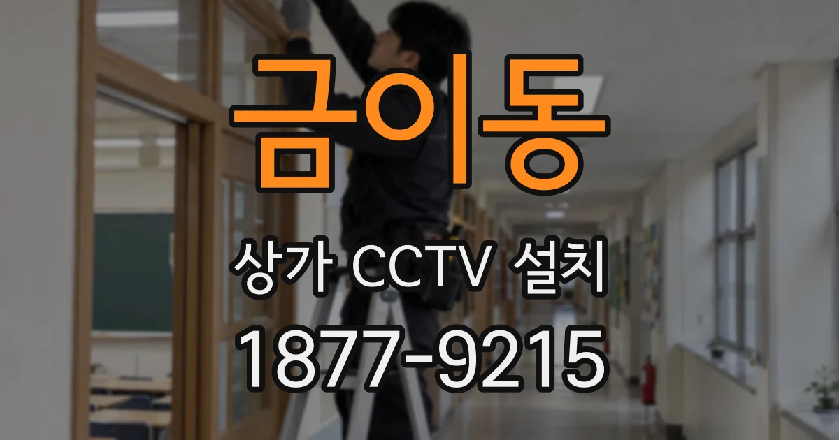 금이동 상가 CCTV 설치