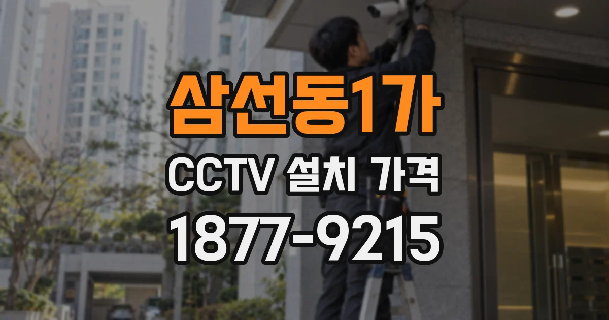 삼선동1가 CCTV 설치 가격
