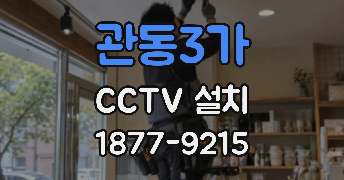 관동3가 CCTV 설치