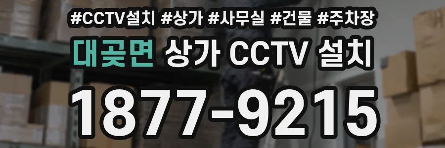 대곶면 상가 CCTV 설치