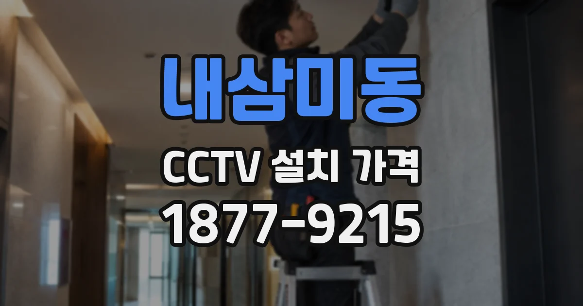 내삼미동 CCTV 설치 가격