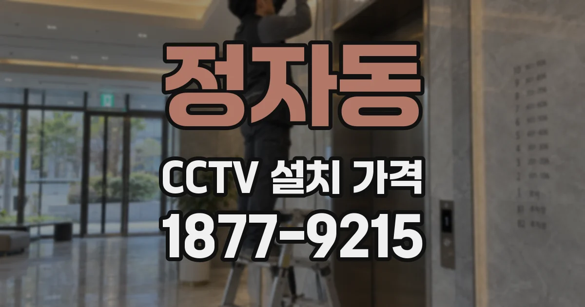 정자동 CCTV 설치 가격