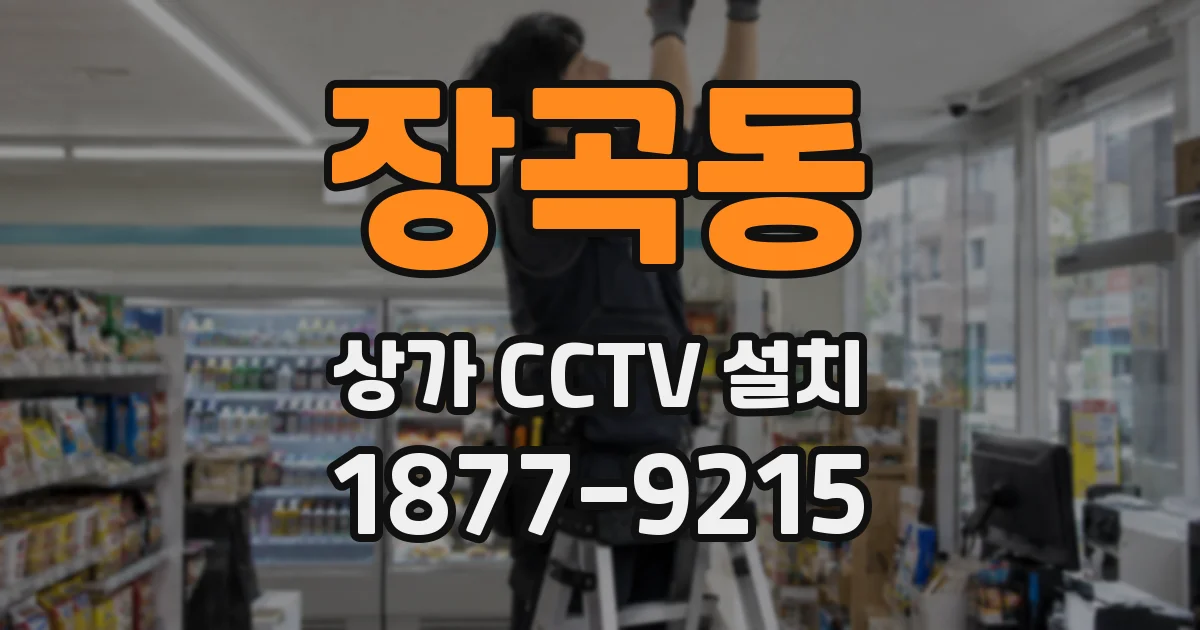 장곡동 상가 CCTV 설치