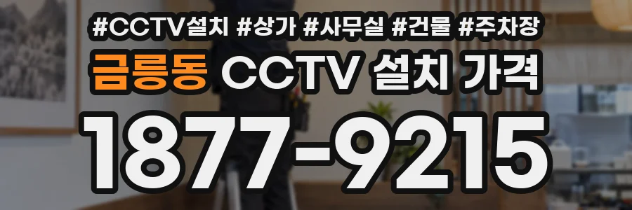금릉동 CCTV 설치 가격