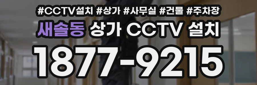 새솔동 상가 CCTV 설치