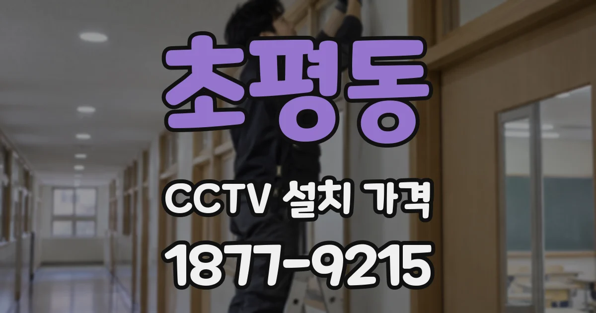 초평동 CCTV 설치 가격