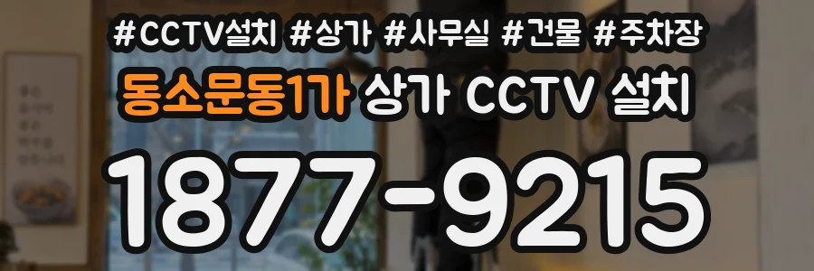 동소문동1가 상가 CCTV 설치