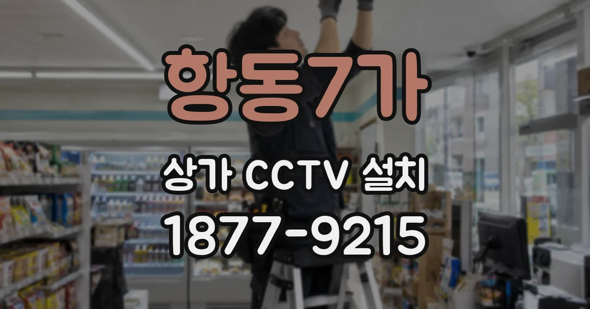 항동7가 상가 CCTV 설치