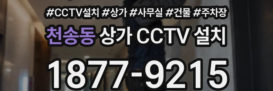 천송동 상가 CCTV 설치