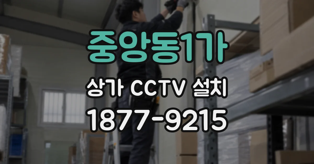 중앙동1가 상가 CCTV 설치