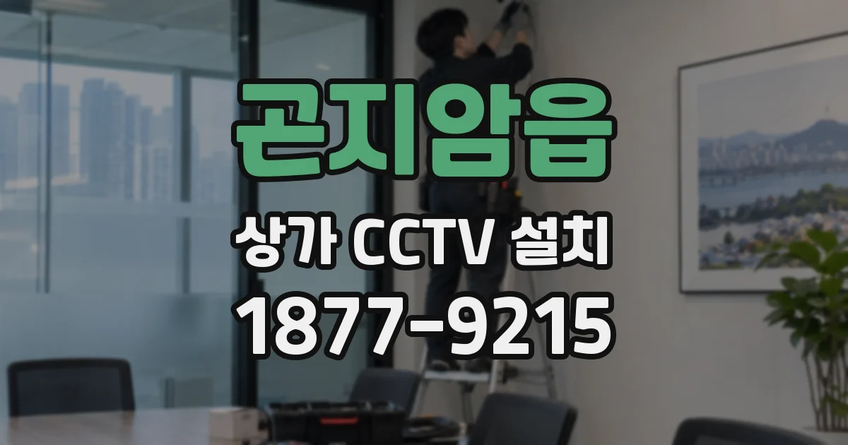 곤지암읍 상가 CCTV 설치