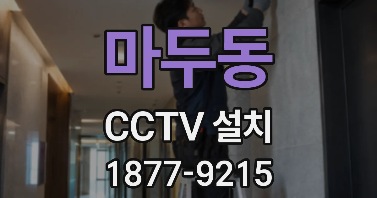 마두동 CCTV 설치