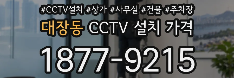 대장동 CCTV 설치 가격