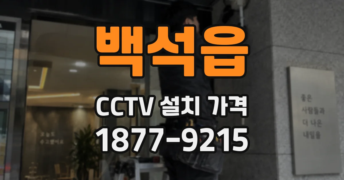백석읍 CCTV 설치 가격
