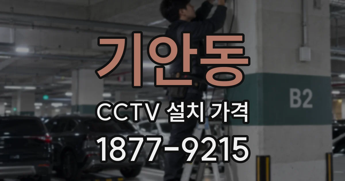 기안동 CCTV 설치 가격