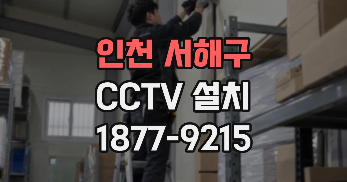 인천 서해구 CCTV 설치