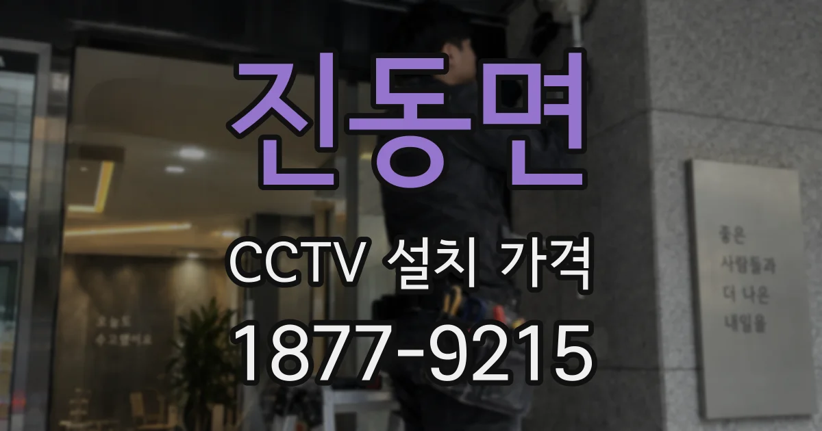 진동면 CCTV 설치 가격