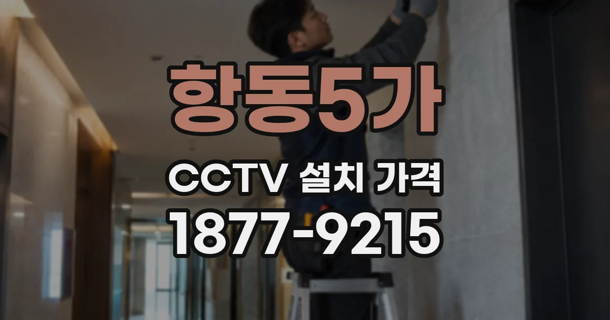 항동5가 CCTV 설치 가격