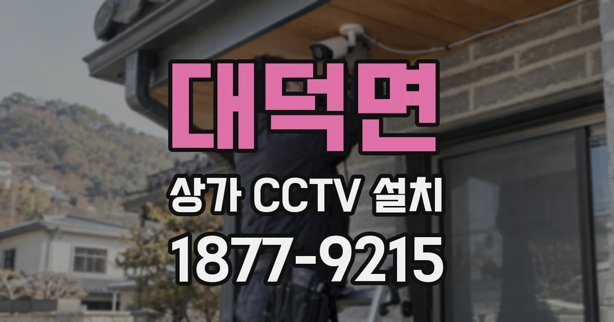 대덕면 상가 CCTV 설치