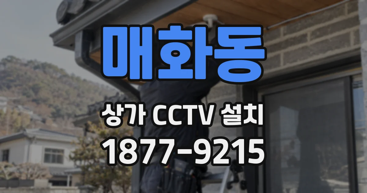 매화동 상가 CCTV 설치